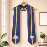 Nauru Graduation Stole Flag Style LT05 One Size Navy - Polynesian Pride