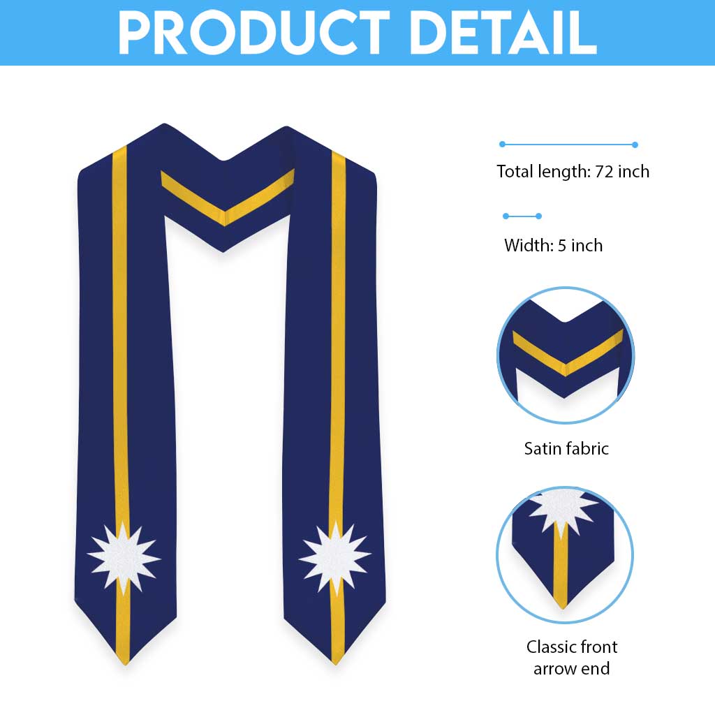 Nauru Graduation Stole Flag Style LT05 - Polynesian Pride