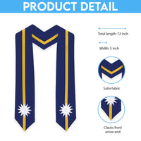Nauru Graduation Stole Flag Style LT05 - Polynesian Pride