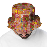 Niue Monuina e Kilisimasi Bucket Hat Pacific Patchwork Xmas Vibes LT9 - Polynesian Pride