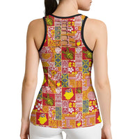 Niue Monuina e Kilisimasi Hollow Tank Top Pacific Patchwork Xmas Vibes LT9 - Polynesian Pride