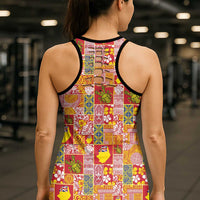 Niue Monuina e Kilisimasi Hollow Tank Top Pacific Patchwork Xmas Vibes LT9 - Polynesian Pride