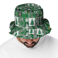 Norfolk Island Meri Krismas Bucket Hat Pacific Patchwork Xmas Vibes LT9 - Polynesian Pride