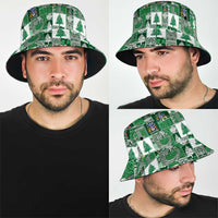 Norfolk Island Meri Krismas Bucket Hat Pacific Patchwork Xmas Vibes LT9 - Polynesian Pride