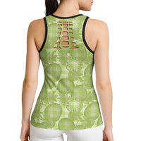 Omaomao Hawaii Breadfruit Palaka Motifs Hollow Tank Top LT14 - Polynesian Pride