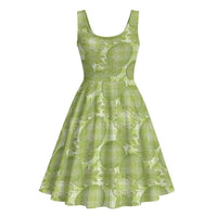 Omaomao Hawaii Breadfruit Palaka Motifs Midi Dress LT14 - Polynesian Pride