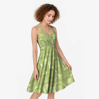 Omaomao Hawaii Breadfruit Palaka Motifs Midi Dress LT14 - Polynesian Pride