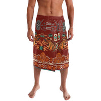 Oxblood Batik Papua-inspired Pattern Lavalava LT9 Red - Polynesian Pride