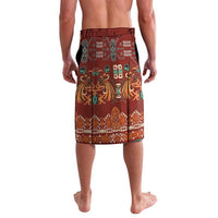 Oxblood Batik Papua-inspired Pattern Lavalava LT9 - Polynesian Pride