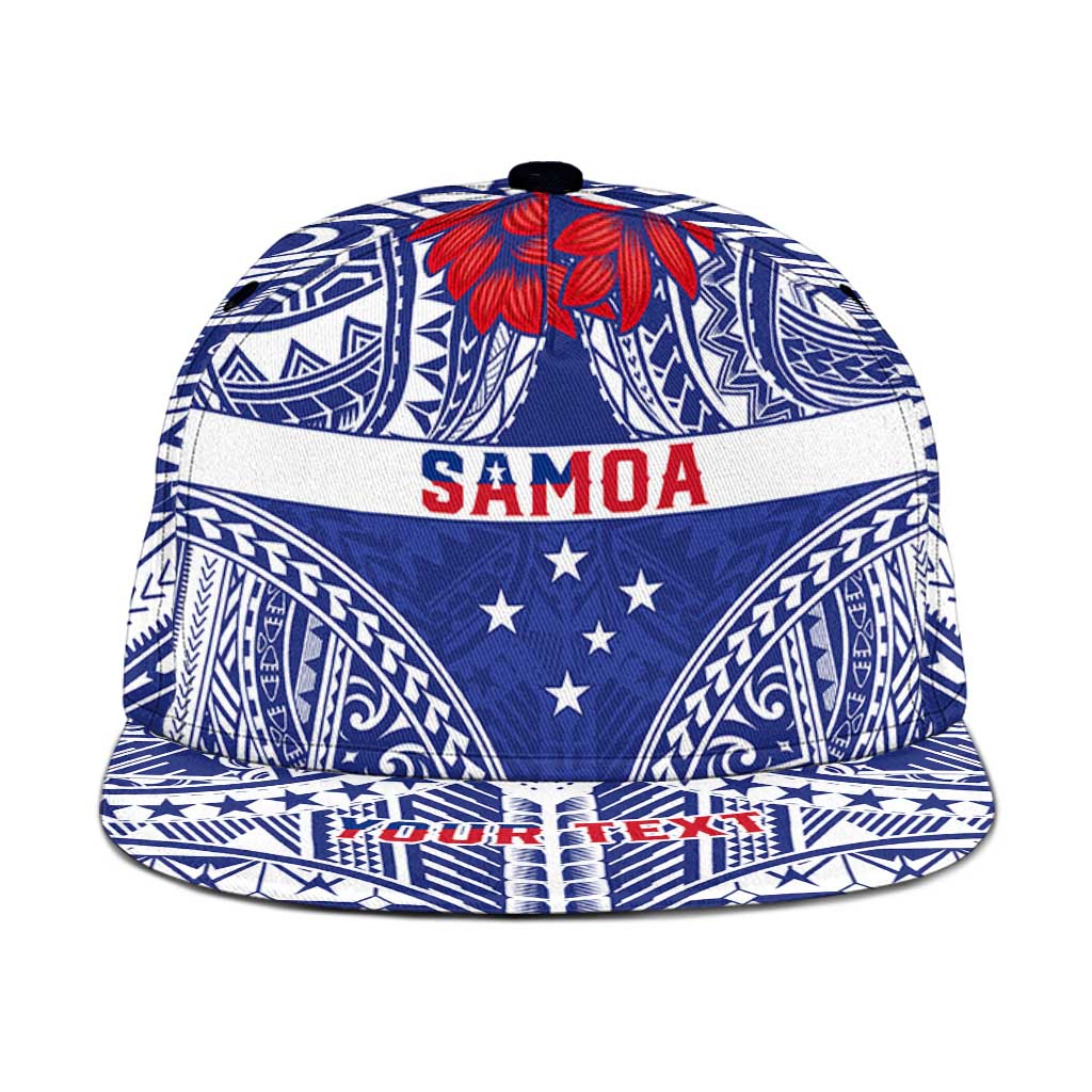 Personalised Toa Samoa Rugby Spirit Snapback Cap Blue Samoan Tribal Pattern LT9 One Size Blue - Polynesian Pride