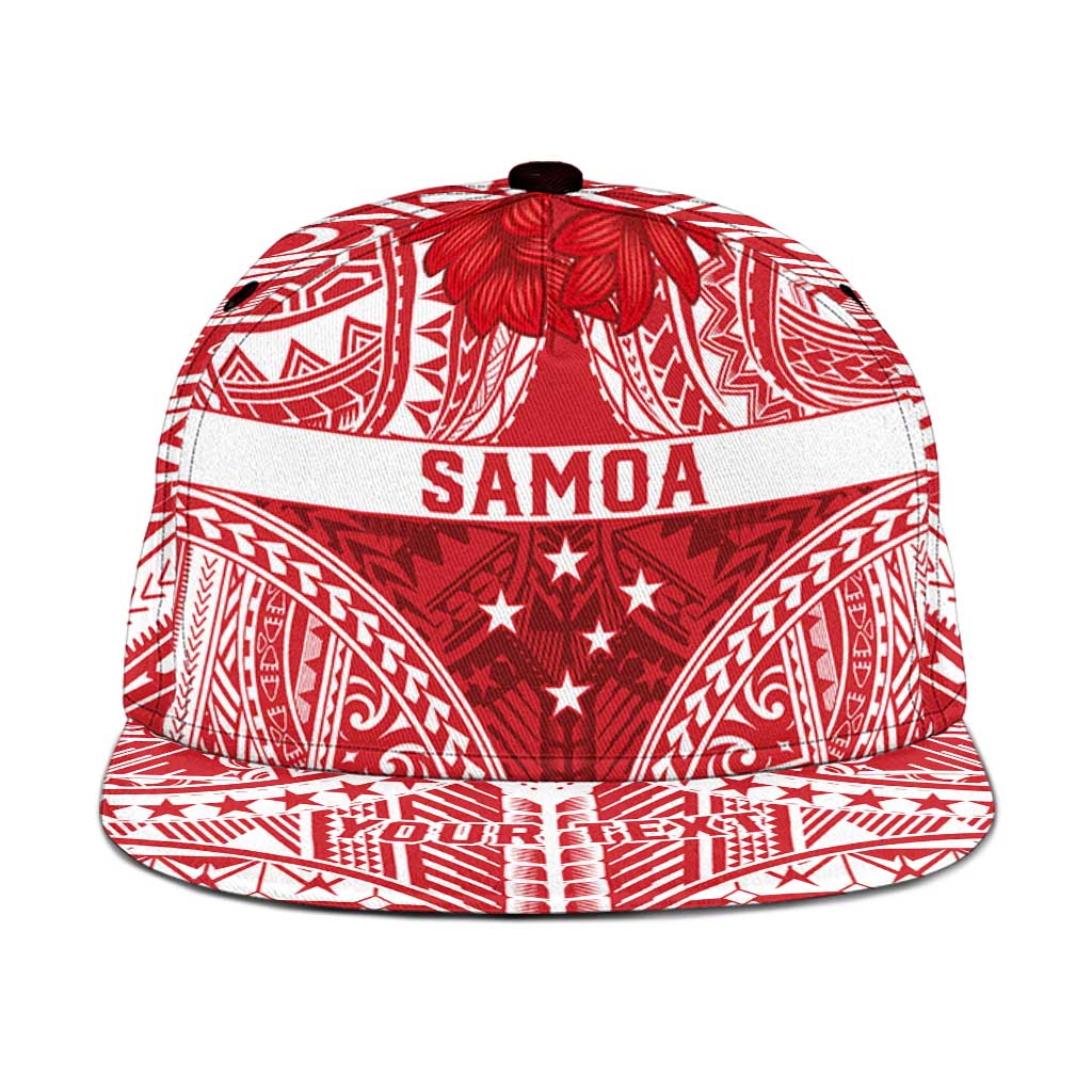 Personalised Toa Samoa Rugby Spirit Snapback Cap Red Samoan Tribal Pattern LT9 One Size Red - Polynesian Pride