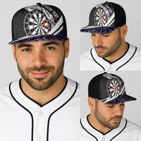 Personalized NZ Darts Baseball Net Cap Paua Shell Maori Koru Whakairo - Purple LT7 - Polynesian Pride