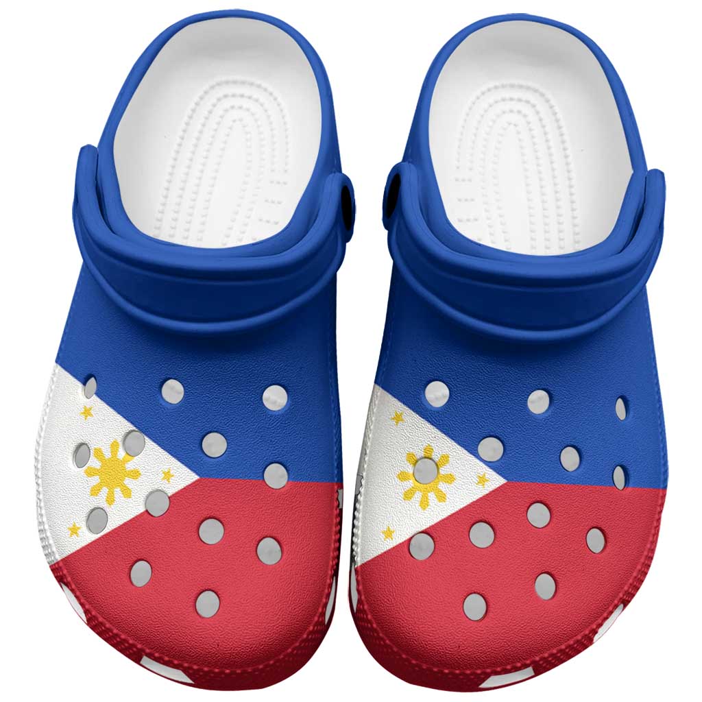 Philippines Clogs Shoes Heritage Palette Flag-Inspired LT01 Blue - Polynesian Pride