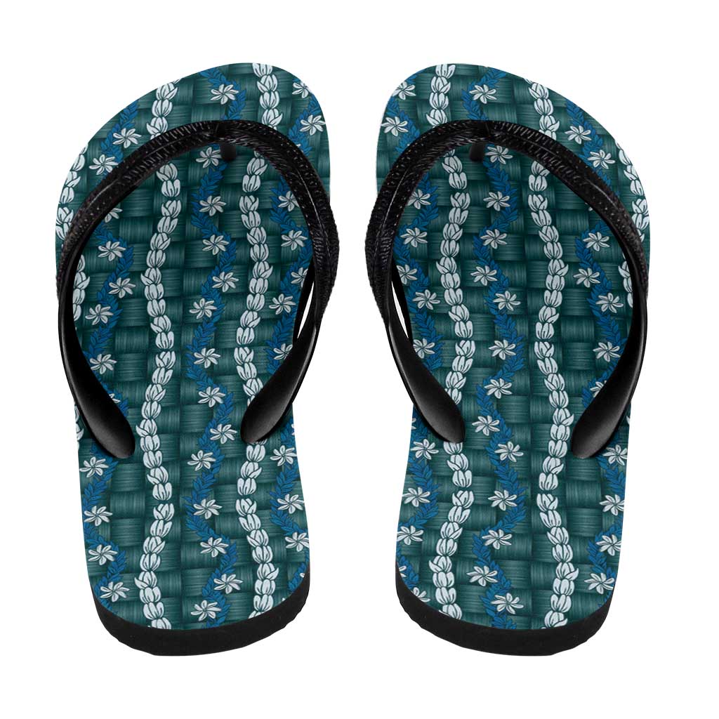 Pikake Maile Tiare Lei Flip Flops Polu Lauhala Pattern LT01 - Polynesian Pride