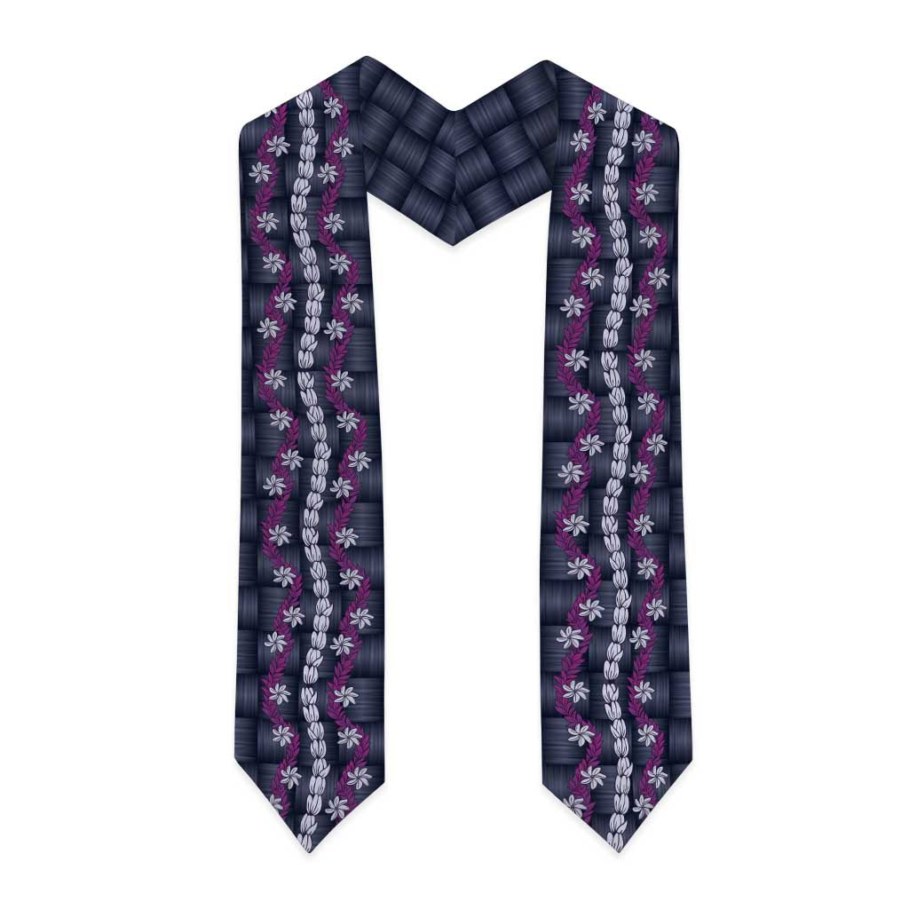 Pikake Maile Tiare Lei Graduation Stole Poni Lauhala Pattern LT01 - Polynesian Pride