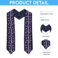 Pikake Maile Tiare Lei Graduation Stole Poni Lauhala Pattern LT01 - Polynesian Pride