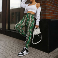 Pikake Maile Tiare Lei Jogger Pants Omaomao Lauhala Pattern LT01 - Polynesian Pride