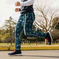 Pikake Maile Tiare Lei Jogger Pants Polu Lauhala Pattern LT01 - Polynesian Pride