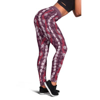 Pikake Maile Tiare Lei Leggings Akala Lauhala Pattern LT01 - Polynesian Pride