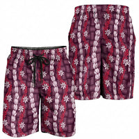 Pikake Maile Tiare Lei Shorts for Men Akala Lauhala Pattern LT01 - Polynesian Pride