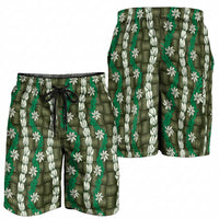 Pikake Maile Tiare Lei Shorts for Men Omaomao Lauhala Pattern LT01 - Polynesian Pride
