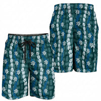 Pikake Maile Tiare Lei Shorts for Men Polu Lauhala Pattern LT01 - Polynesian Pride