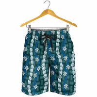 Pikake Maile Tiare Lei Shorts for Men Polu Lauhala Pattern LT01 - Polynesian Pride