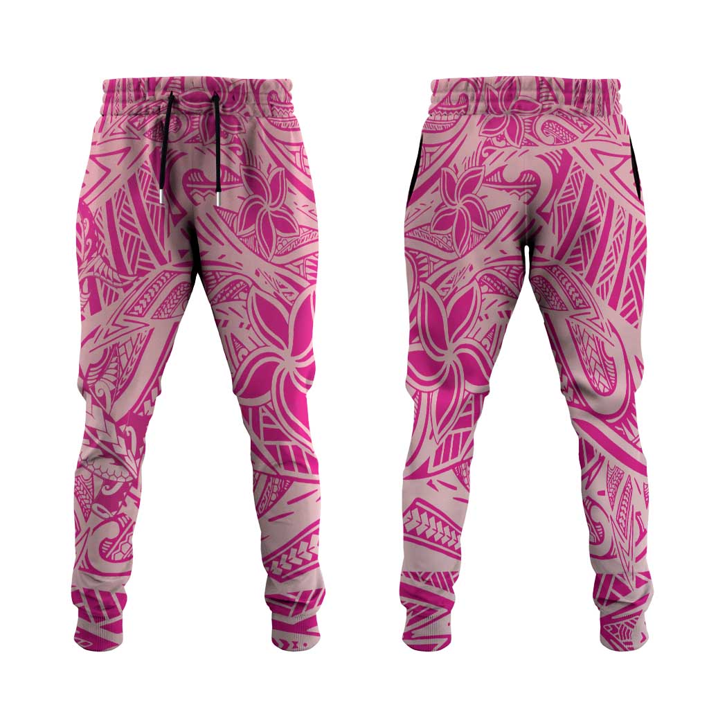 Pink Gradient Polynesia Jogger Pants Hawaiian Tribal Hammerhead Shark Tattoo LT14 Pink - Polynesian Pride