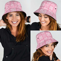 Pink Palaka Quilt Hawaii Bucket Hat Traditional Hawaii-plaid Pattern LT14 - Polynesian Pride