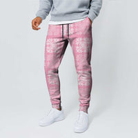 Pink Palaka Quilt Hawaii Jogger Pants Traditional Hawaii-plaid Pattern LT14 - Polynesian Pride