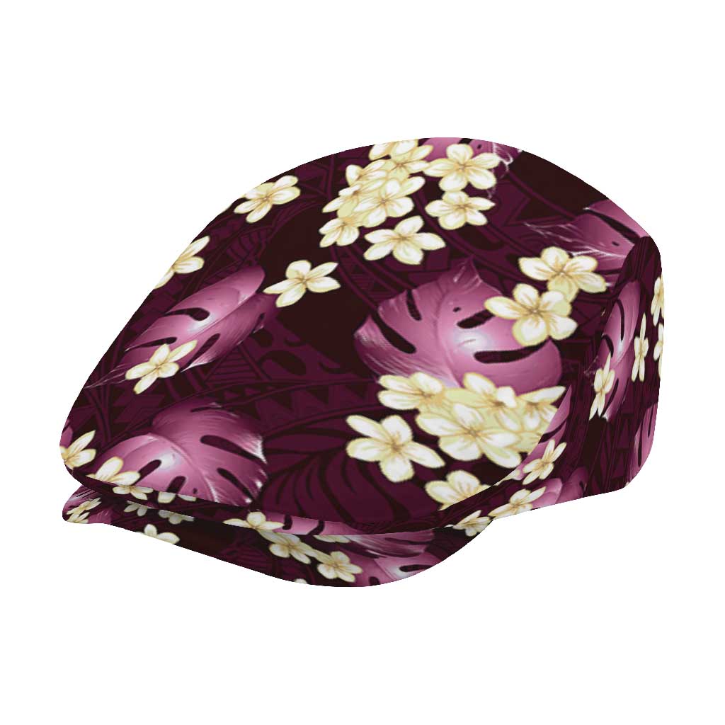 Pink Tropical Hawaii Jeff Hat Seamless Monstera Plumeria Hawaiian Pattern LT14 - Polynesian Pride