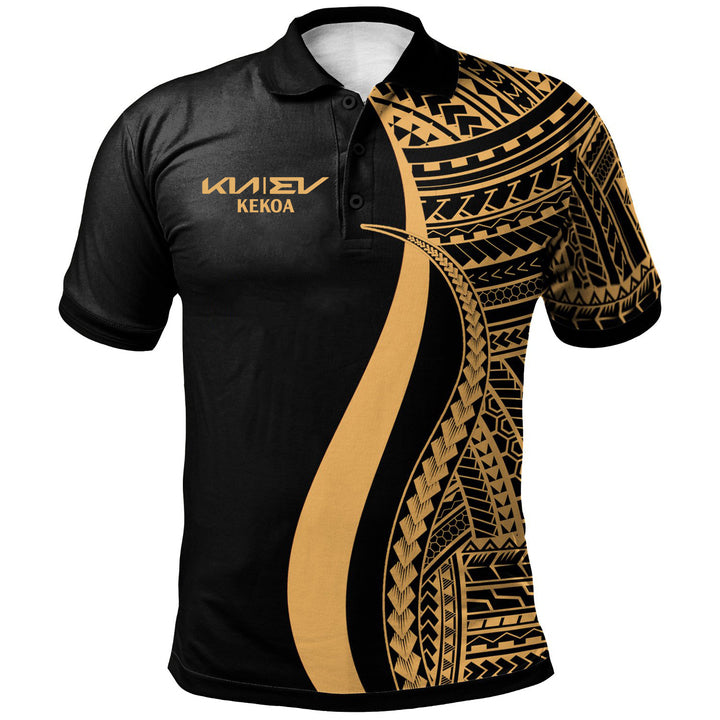 Custom request 22/01/25 - Unique Polo Shirt Gold Polynesian Tribal LT9