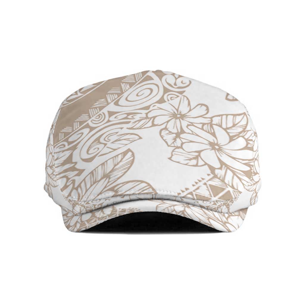 Polynesia Jeff Hat Polynesian Tropical Flowers Beige Pastel Vibes LT14 Beige - Polynesian Pride