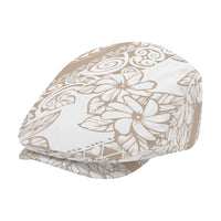 Polynesia Jeff Hat Polynesian Tropical Flowers Beige Pastel Vibes LT14 - Polynesian Pride