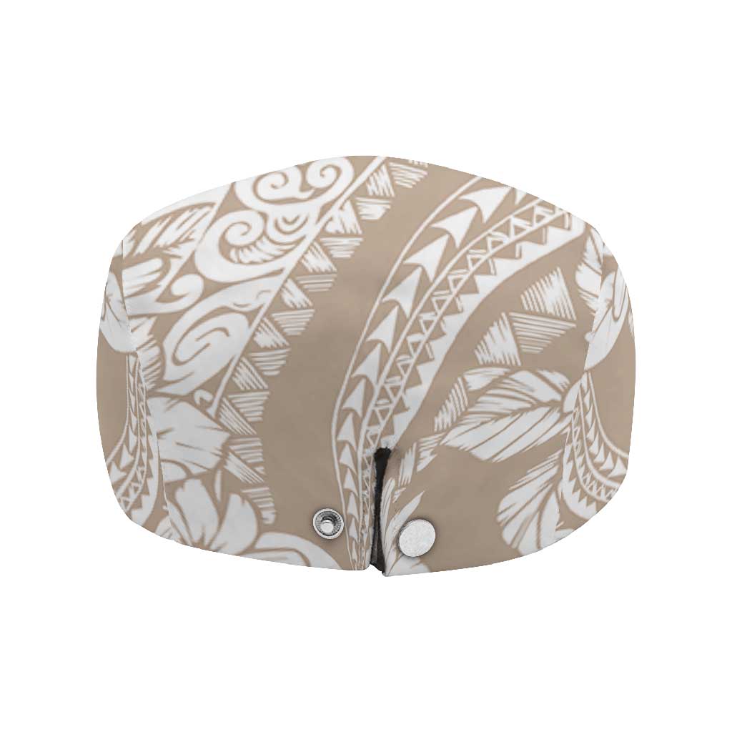 Polynesia Jeff Hat Polynesian Tropical Flowers Beige Pastel Vibes LT14 - Polynesian Pride