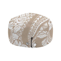 Polynesia Jeff Hat Polynesian Tropical Flowers Beige Pastel Vibes LT14 - Polynesian Pride