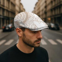 Polynesia Jeff Hat Polynesian Tropical Flowers Beige Pastel Vibes LT14 - Polynesian Pride