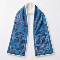 Polynesia Manta Ray Tattoo Pocket Scarf Tropical Plumeria Blue Polynesian Pattern LT14 - Polynesian Pride