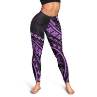 Polynesian Pride Leggings Turtle Hibiscus Luxury Style - Lilac LT7 - Polynesian Pride