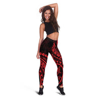 Polynesian Pride Leggings Turtle Hibiscus Luxury Style - Rose LT7 - Polynesian Pride