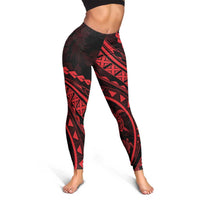 Polynesian Pride Leggings Turtle Hibiscus Luxury Style - Rose LT7 - Polynesian Pride