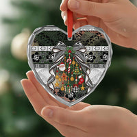 Polynesian Tribal Pattern Christmas Bow Glass Ornament LT9 - Polynesian Pride