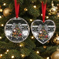 Polynesian Tribal Pattern Christmas Bow Glass Ornament LT9 - Polynesian Pride