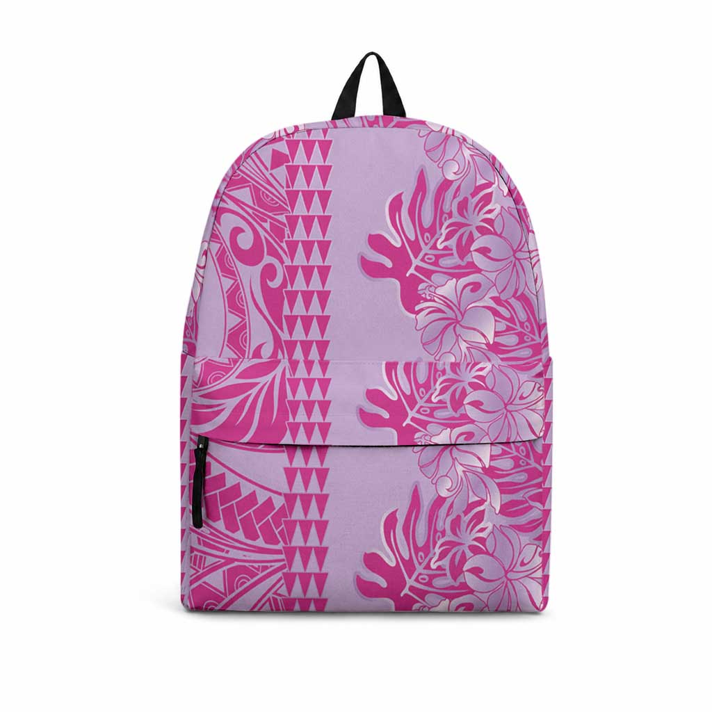 Purple Hibiscus Monstera Seamless Kakau Hawaii Backpack LT14 Purple - Polynesian Pride