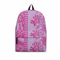 Purple Hibiscus Monstera Seamless Kakau Hawaii Backpack