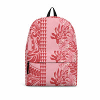 Red Hibiscus Monstera Seamless Kakau Hawaii Backpack