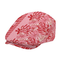 Red Hibiscus Monstera Seamless Kakau Hawaii Jeff Hat