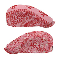 Red Hibiscus Monstera Seamless Kakau Hawaii Jeff Hat