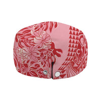Red Hibiscus Monstera Seamless Kakau Hawaii Jeff Hat