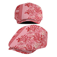Red Hibiscus Monstera Seamless Kakau Hawaii Jeff Hat